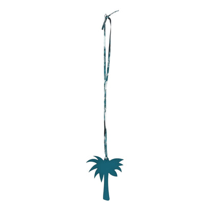 Hermes Swift Palm Tree Bag Charm Bleu Izmir 1 of 3