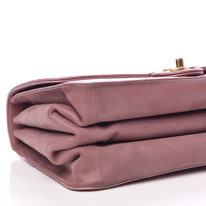 Chanel Calfskin Quilted Straight Lined Flap Purple 6 of 13