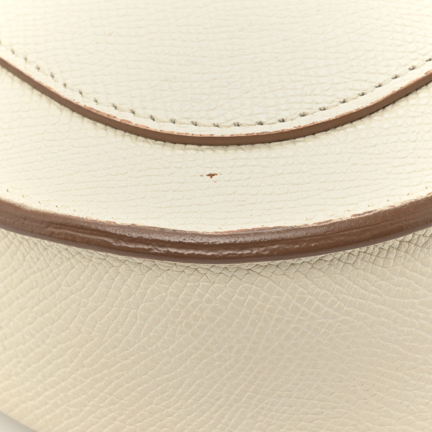 Grained Calfskin Small Trotteur White