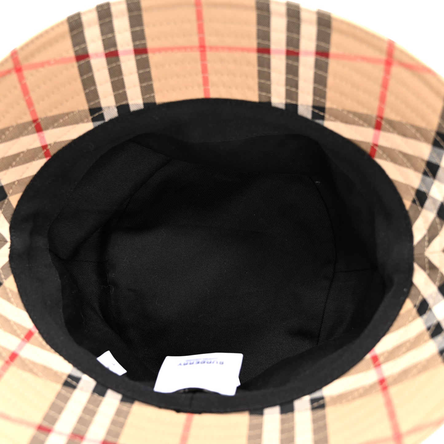 Technical Cotton Vintage Check Bucket Hat S Archive Beige