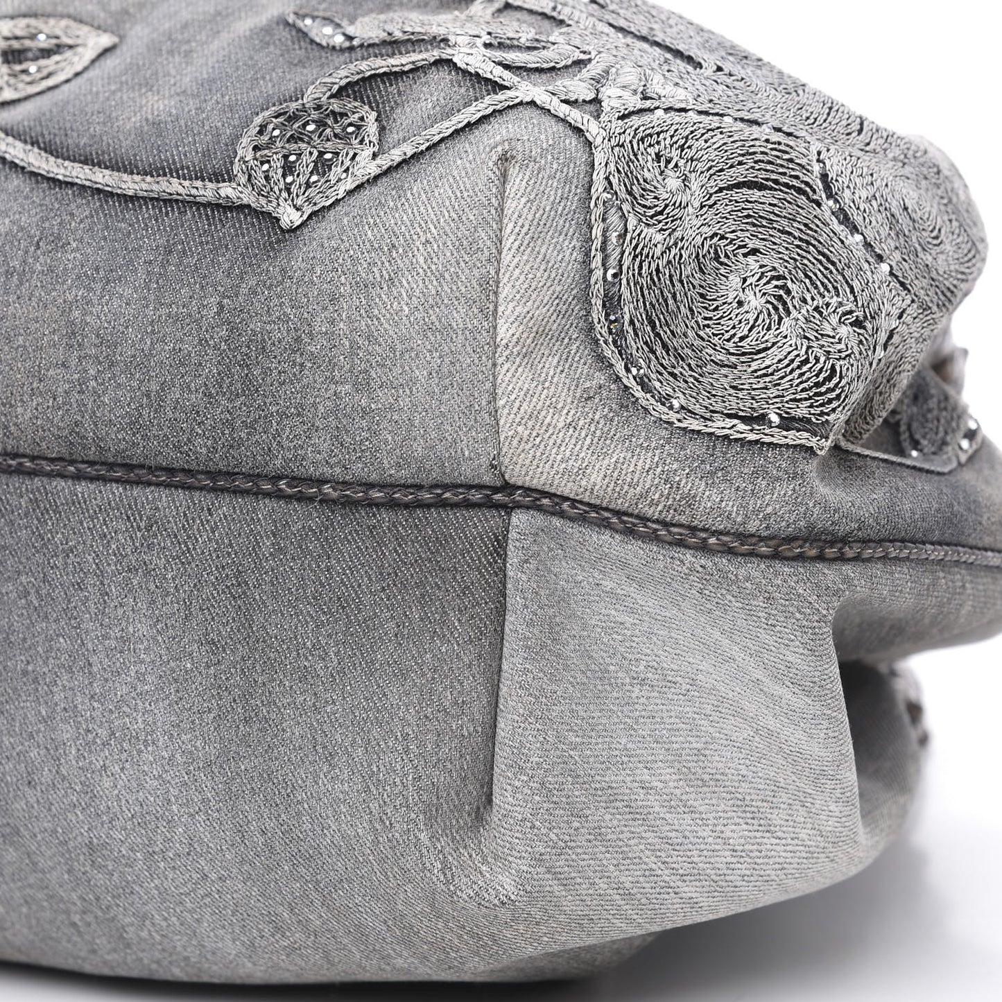 Denim Squirrel Embroidered Spy Grey