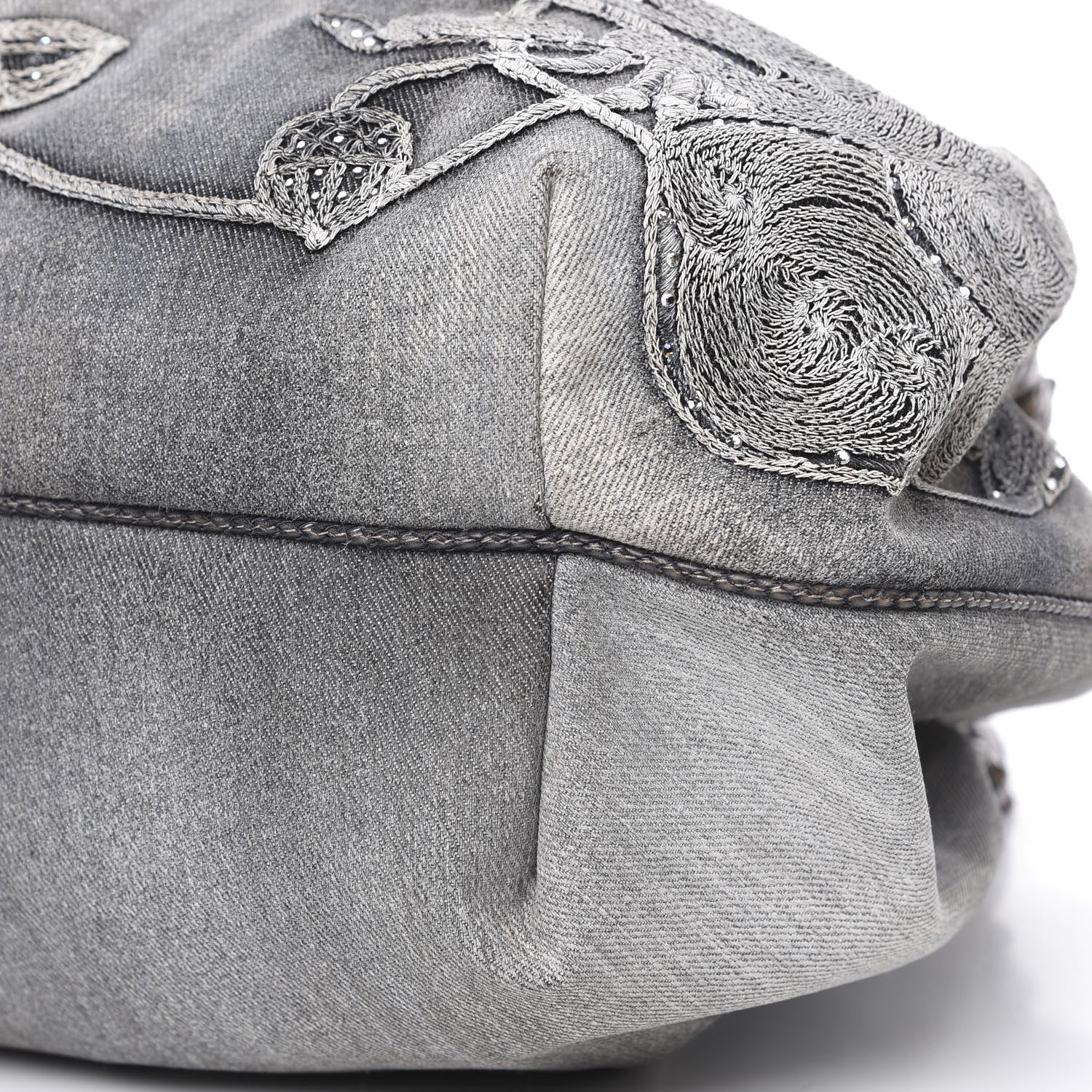 Fendi Denim Squirrel Embroidered Spy Grey 9 of 11