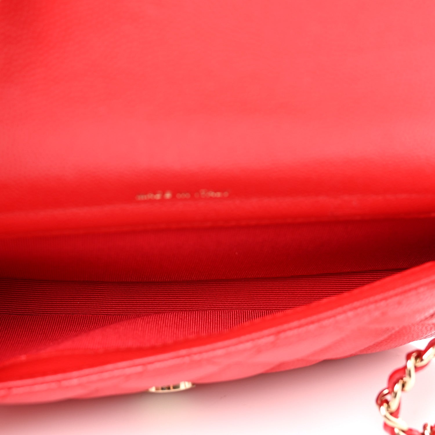 Chanel Caviar Quilted Flap Phone Holder With Chain Red 5 of 10
