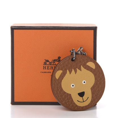 Hermes Togo Lion Bag Charm Gold 4 of 4