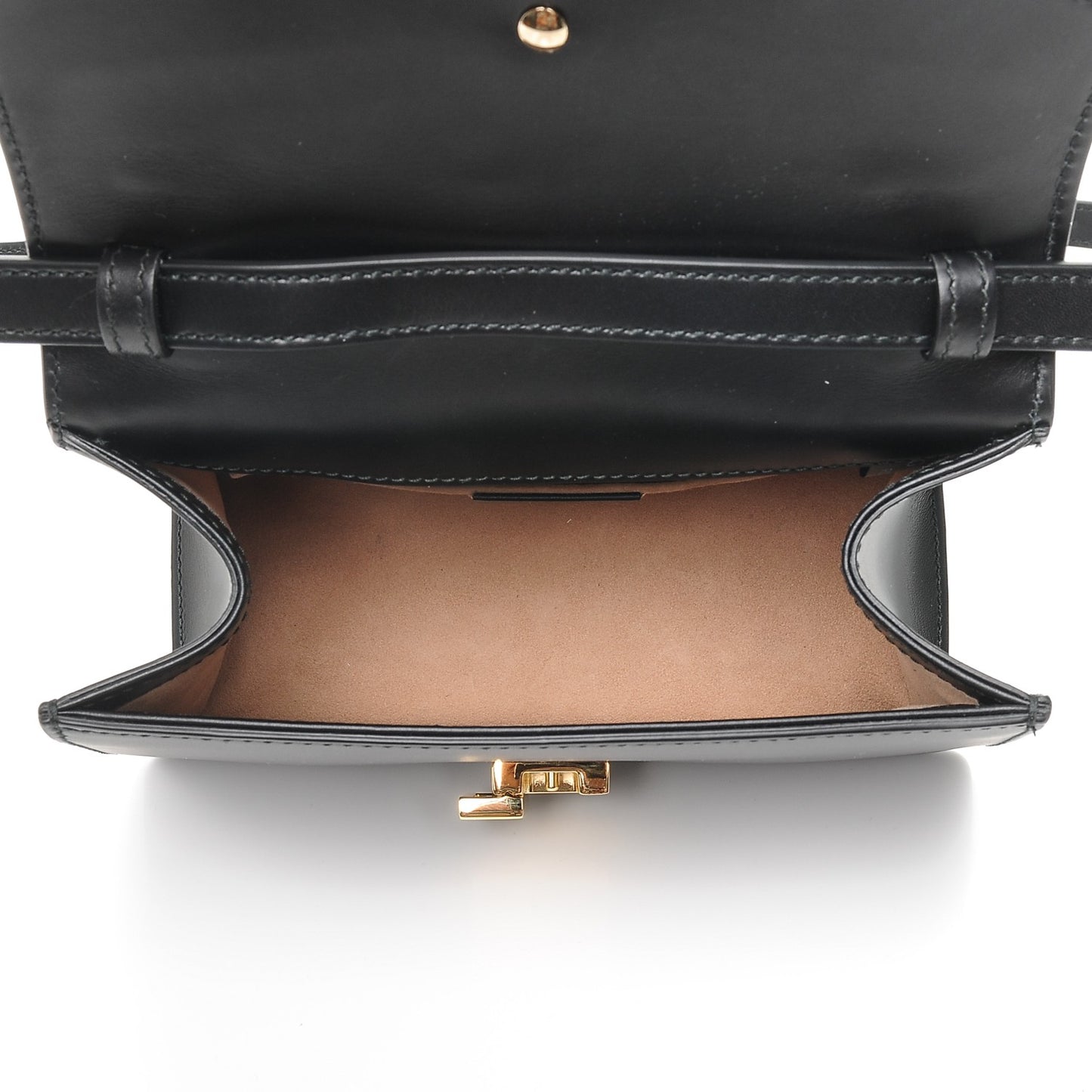 Calfskin Mini Sylvie Top Handle Bag Black