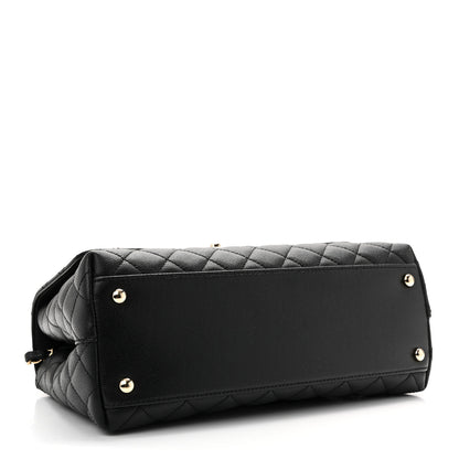 Chanel Caviar Quilted Small Coco Handle Flap Black 4 of 12