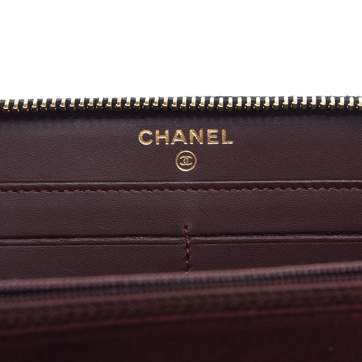 Caviar Quilted Large Gusset Zip Around Wallet Black