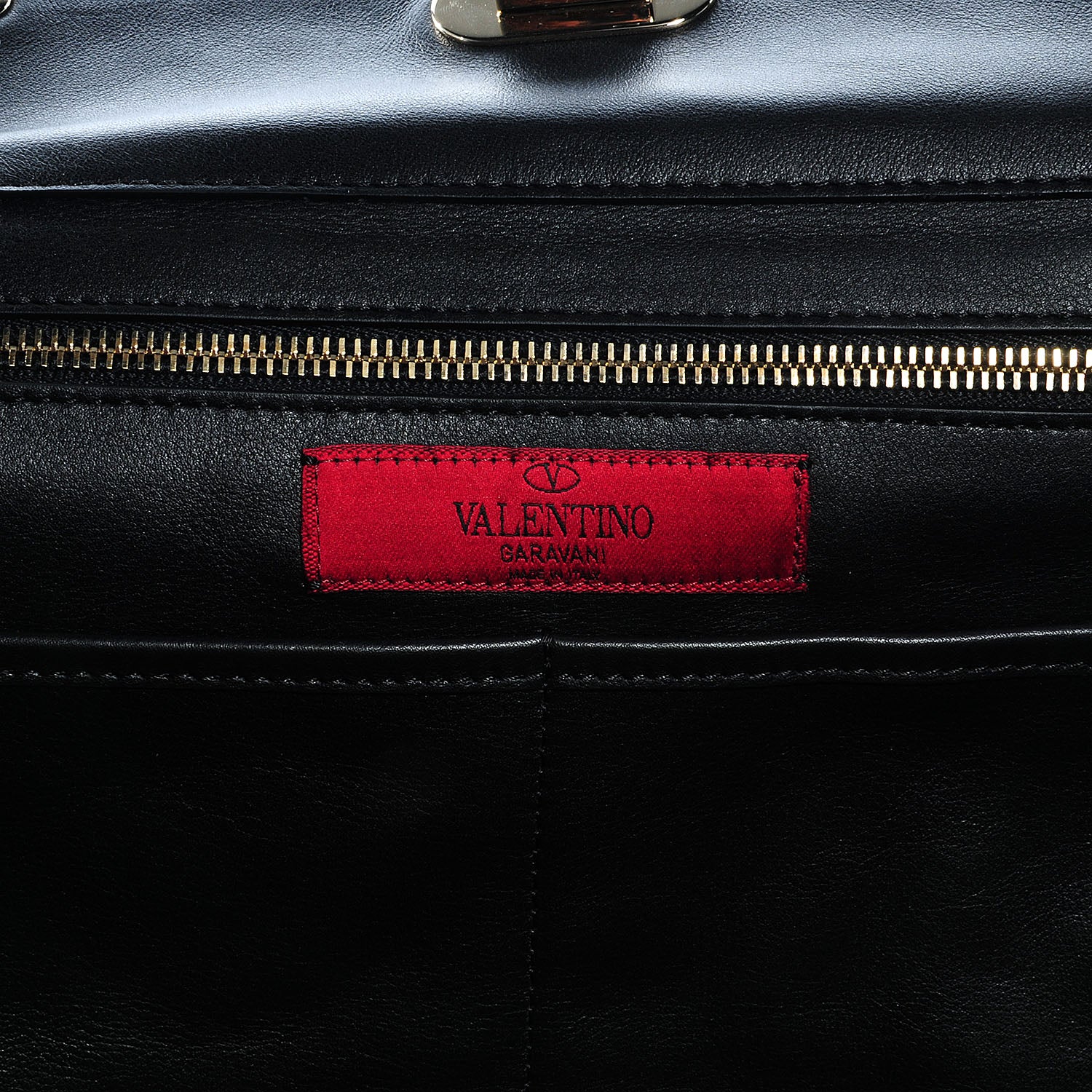 Valentino Garavani Vitello Medium Rockstud Tote Black 6 of 7