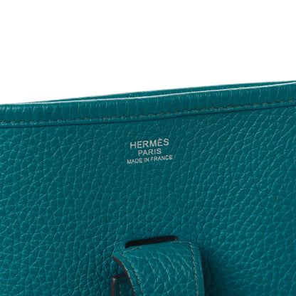 Hermes Taurillon Clemence Evelyne III GM Bleu Izmir 6 of 13