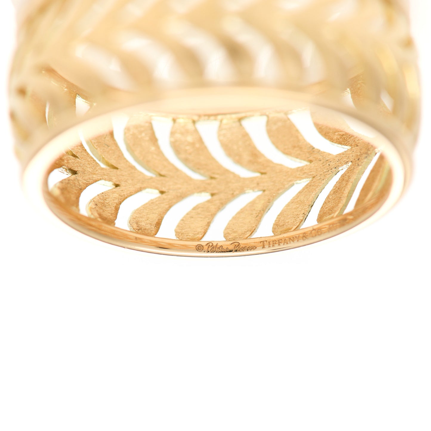 18K Yellow Gold Paloma Picasso Villa Palm Ring 54 7