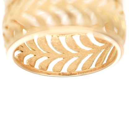 Tiffany 18K Yellow Gold Paloma Picasso Villa Palm Ring 54 7 4 of 7