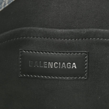 Balenciaga Denim Scribble Logo Small Hardware Tote Blue 6 of 8
