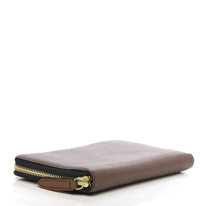 Burberry Signature Grain Calfskin Soft Renfrew Zip Around Wallet Tan 4 of 7