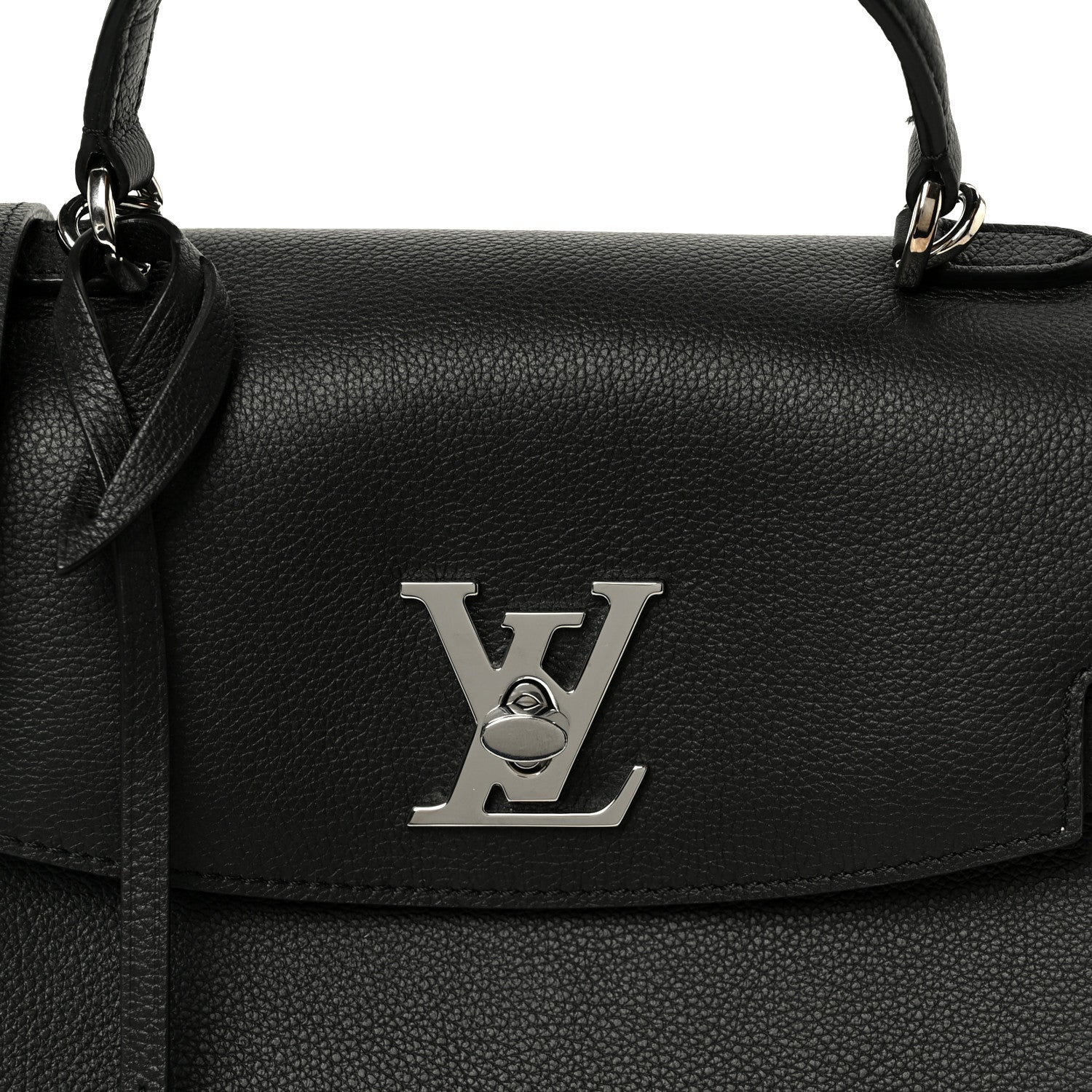 Louis Vuitton Calfskin Lockme Ever BB Black 10 of 12