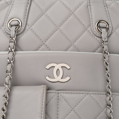 Chanel Calfskin Quilted Ultra Pocket Shopping Tote Grey 8 of 10