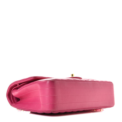 Chanel Lambskin Chevron Quilted Medium Double Flap Pink 4 of 12