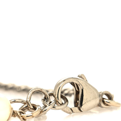 Chanel Pearl Crystal CC Bracelet Light Gold 4 of 5