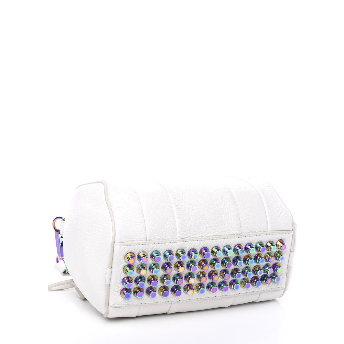 Pebbled Lambskin Rockie White Iridescent Hardware