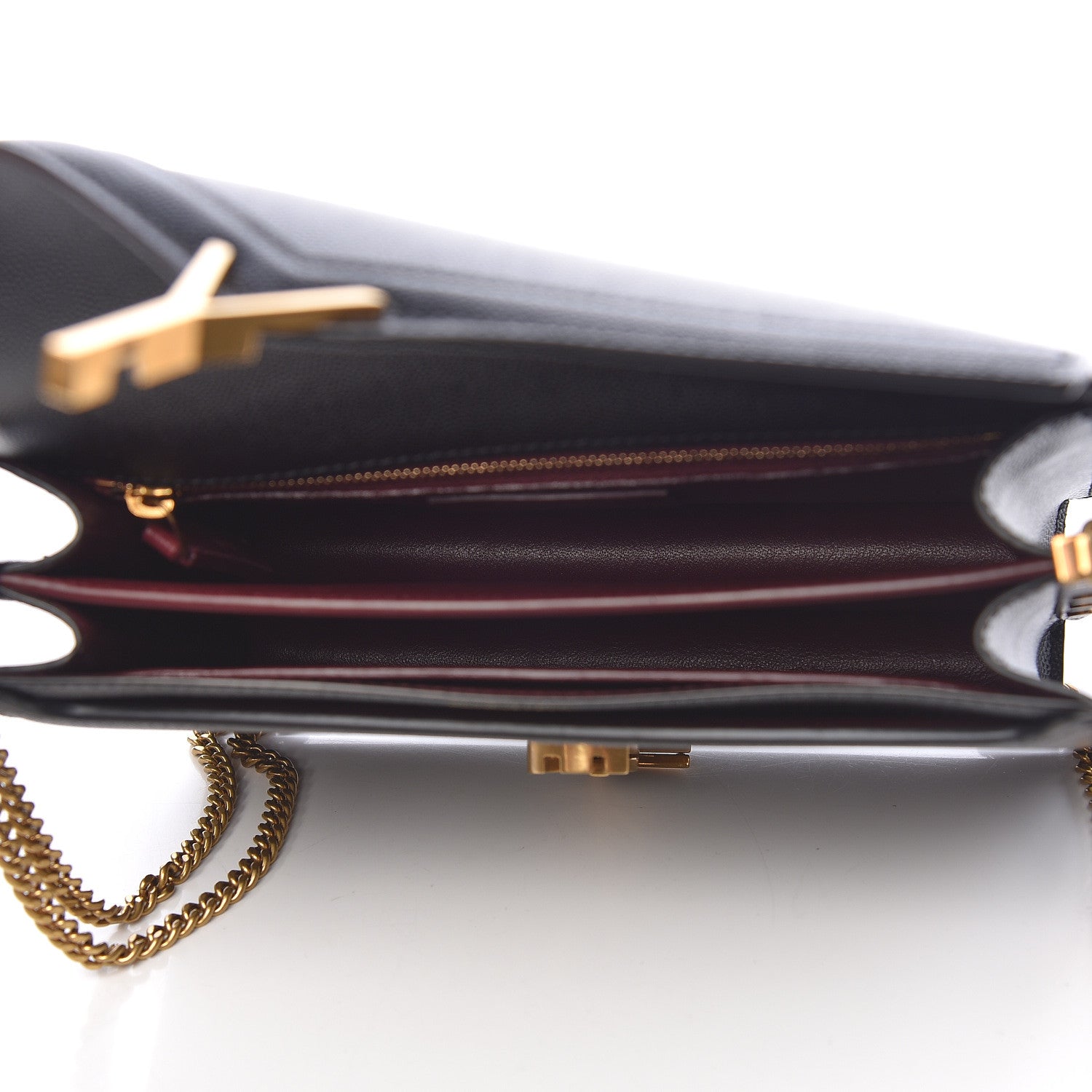 Saint Laurent Grain De Poudre Monogram Marceau Crossbody Bag Black 5 of 10
