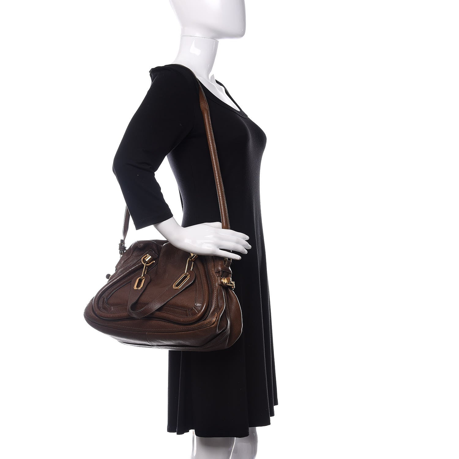 Chloe Calfskin Small Paraty Chocolate 2 of 10