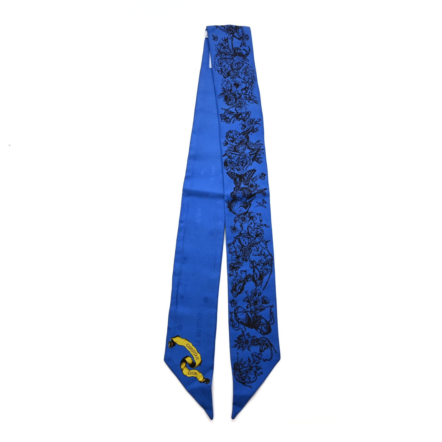 Christian Dior Silk Mitzah Scarf Blue 2 of 4