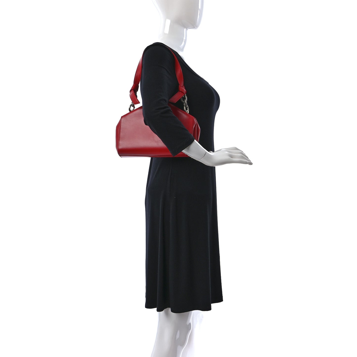 Calfskin Tip Clutch Red
