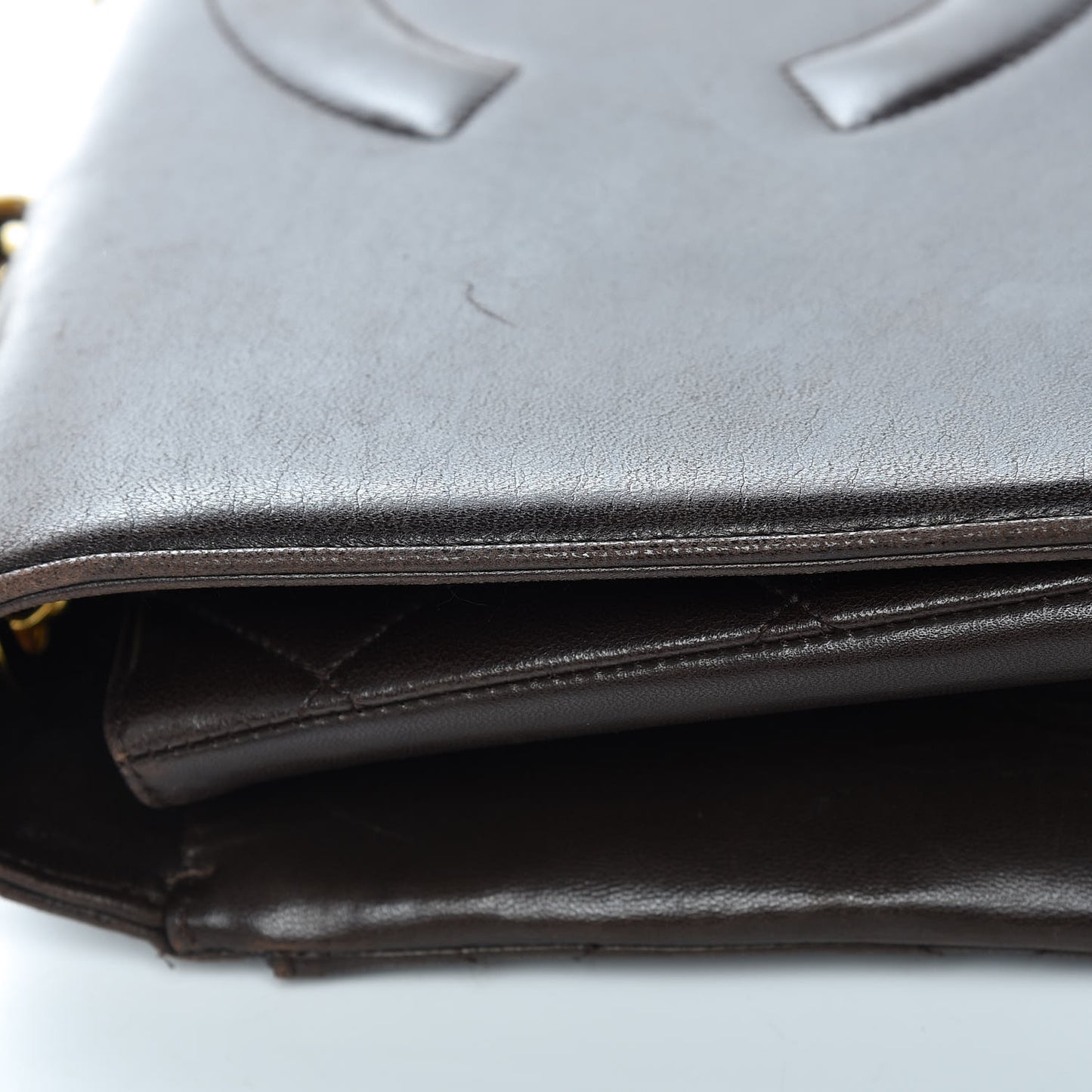 Lambskin XL Jumbo CC Single Flap Brown