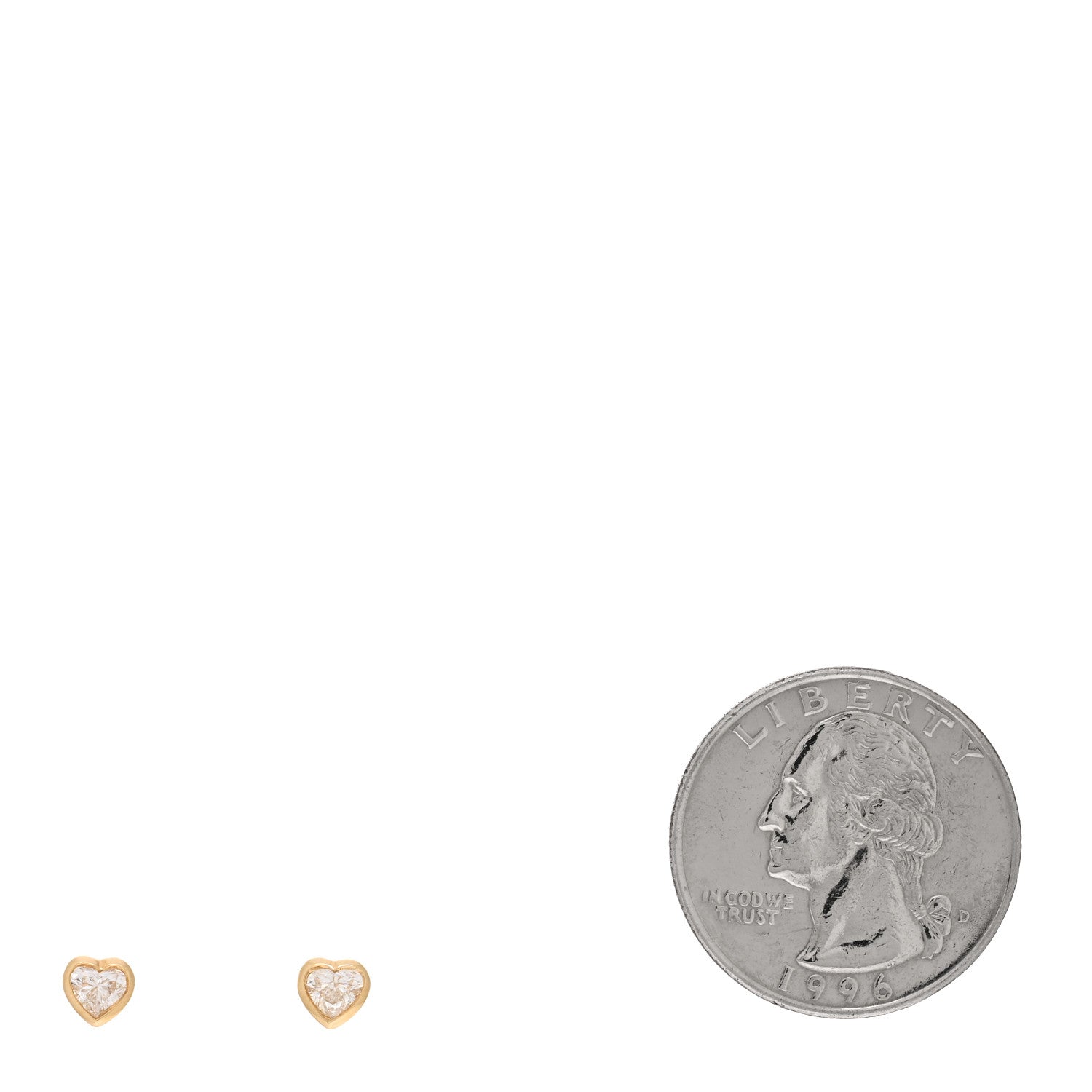 Anita Ko 18K Rose Gold Diamond Bezel Heart Stud Earrings 2 of 5