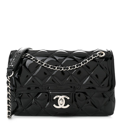 Chanel Patent Quilted Small Coco Shine Flap Black 1 of 11