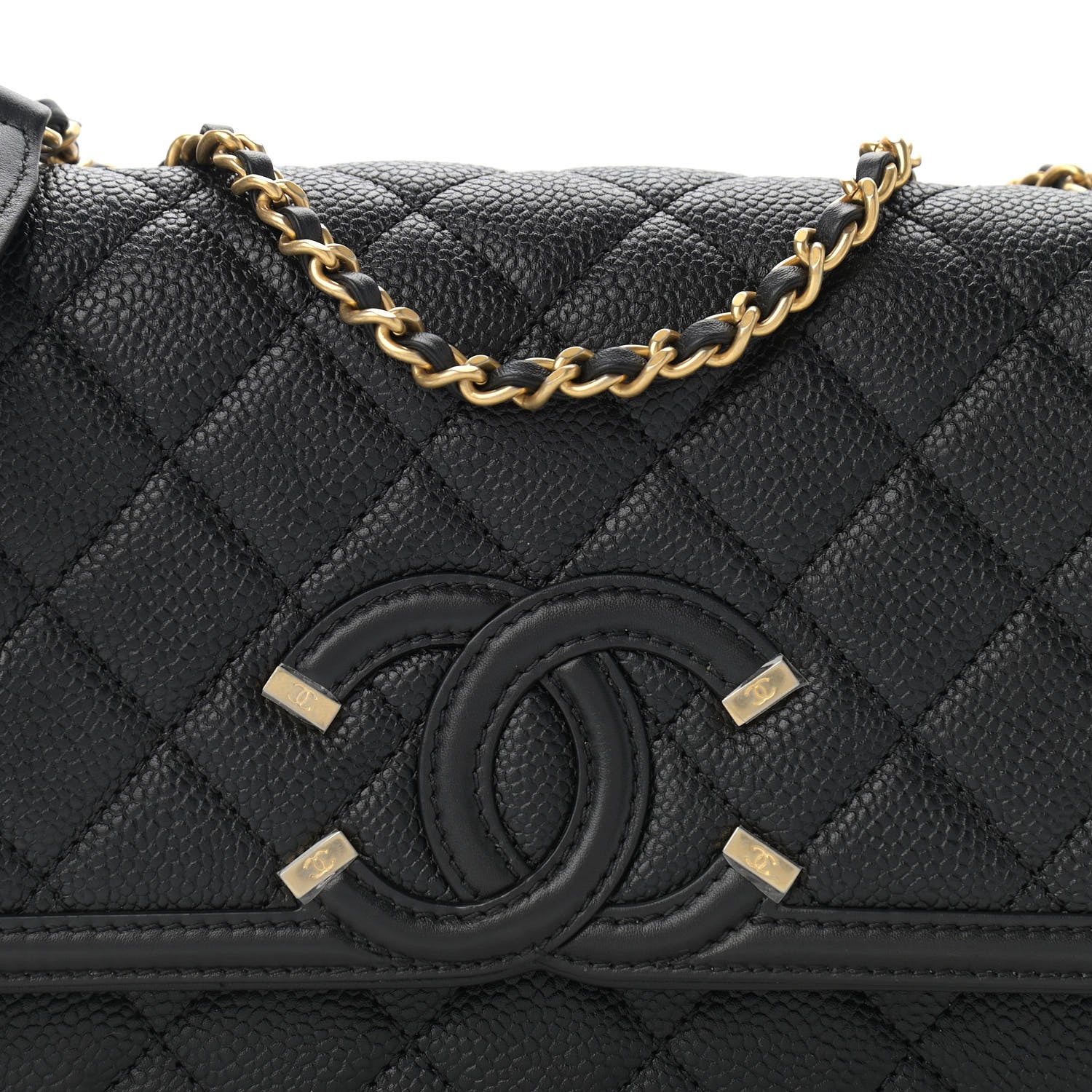 Chanel Caviar Quilted Small CC Filigree Flap Black 8 of 11
