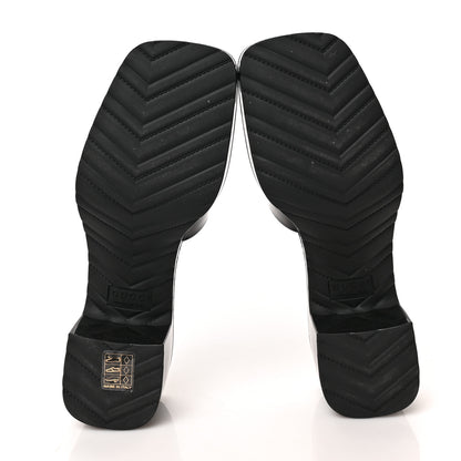 Gucci Rubber Gucci Logo Womens Platform 20/60mm Slide Sandals 37 Black 5 of 8