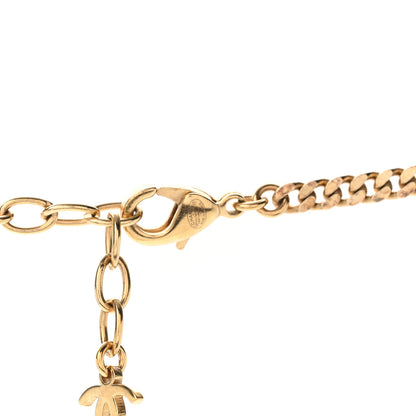 Chanel Metal Crystal CC Boy Pendant Long Necklace Gold 5 of 7