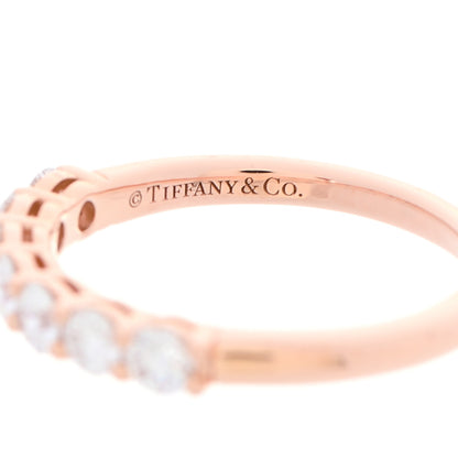 Tiffany 18K Rose Gold Diamond 3mm Half Circle Embrace Band Ring 50 5.5 4 of 6