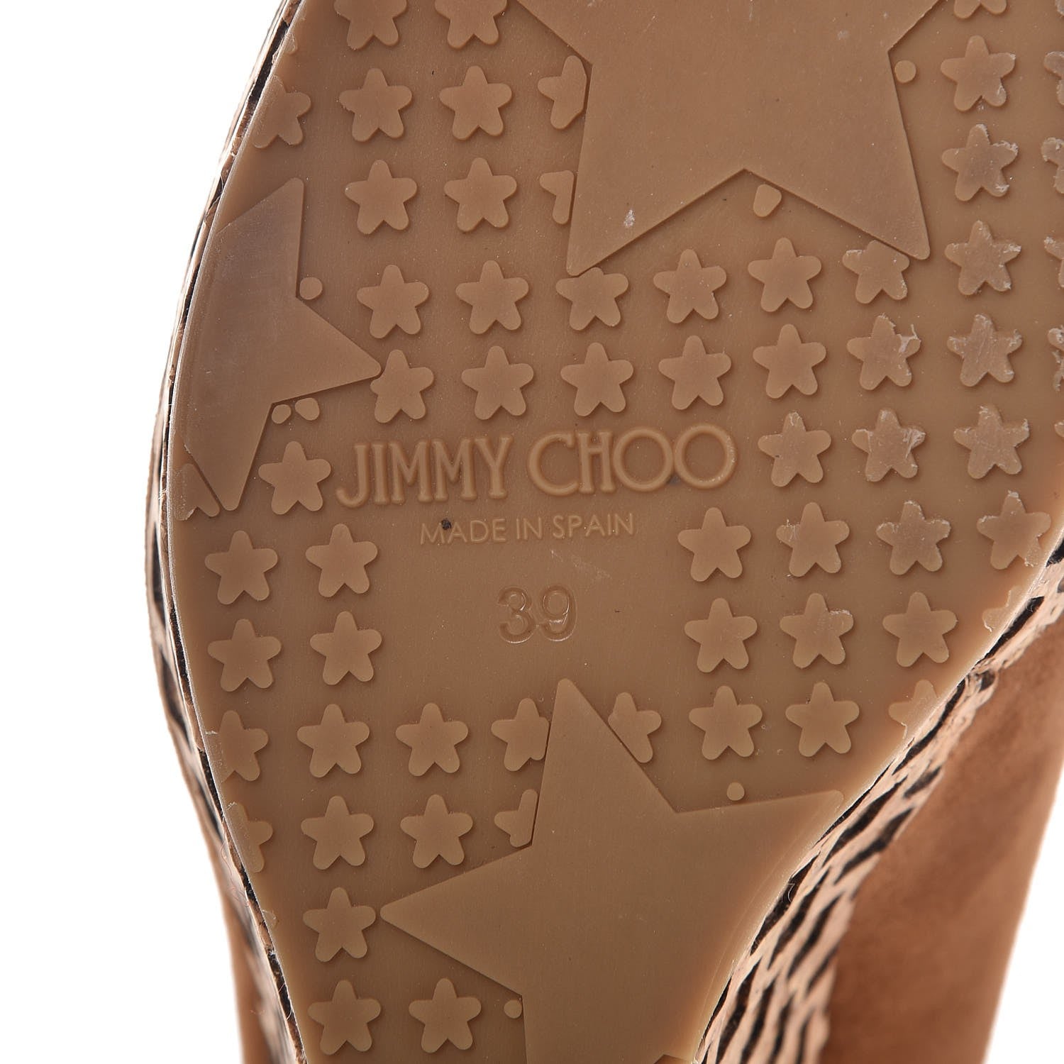Jimmy Choo Suede Cork Pacific 120 Wedge Sandals 39 Canyon 9 of 10