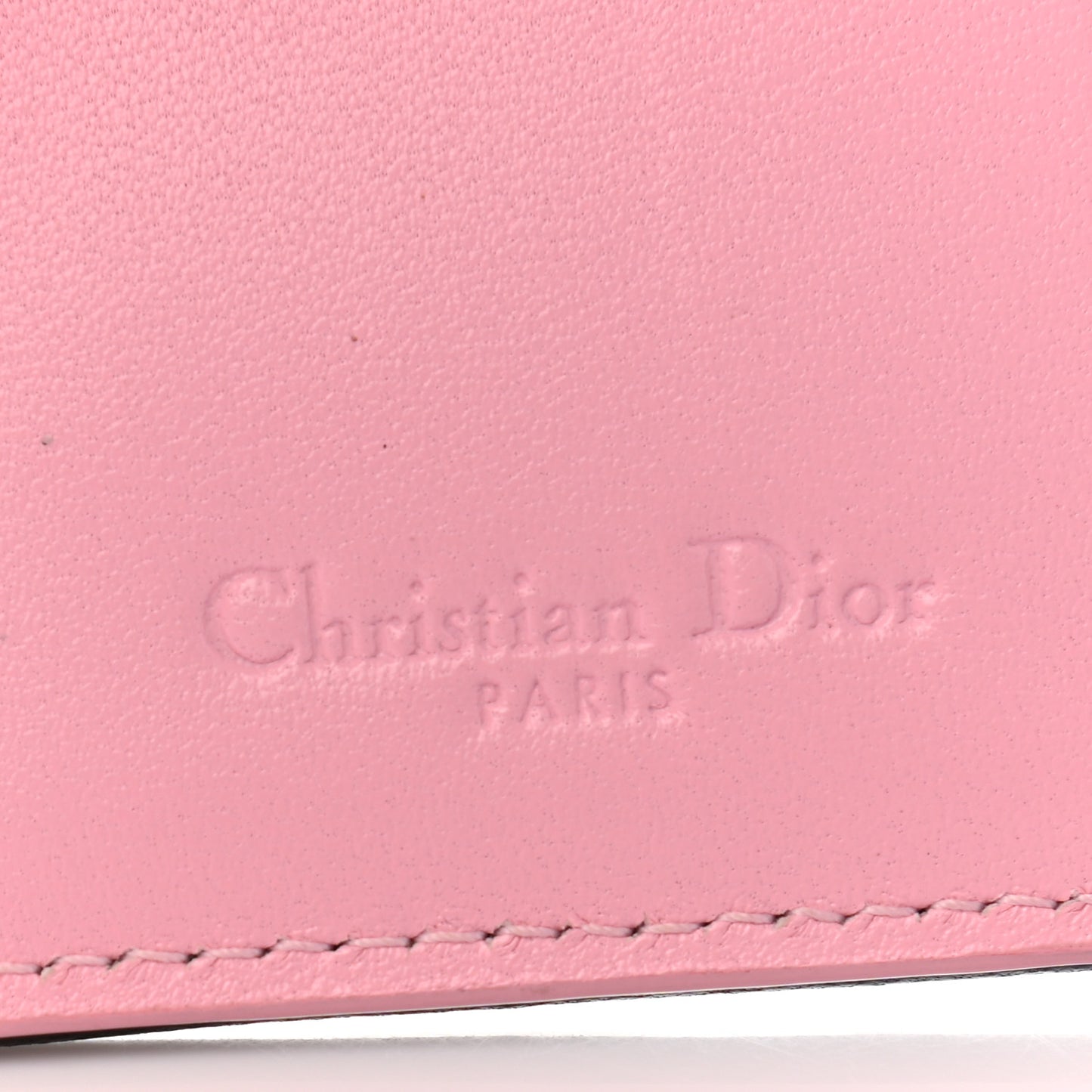 Lambskin Cannage Bi-Color Small Lady Dior Flap Card Holder Black Pink