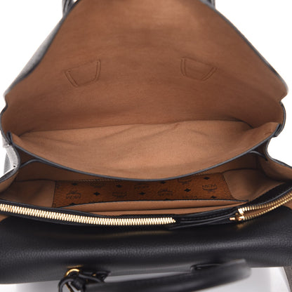 MCM Grained Calfskin Medium Milla Tote Black 5 of 8