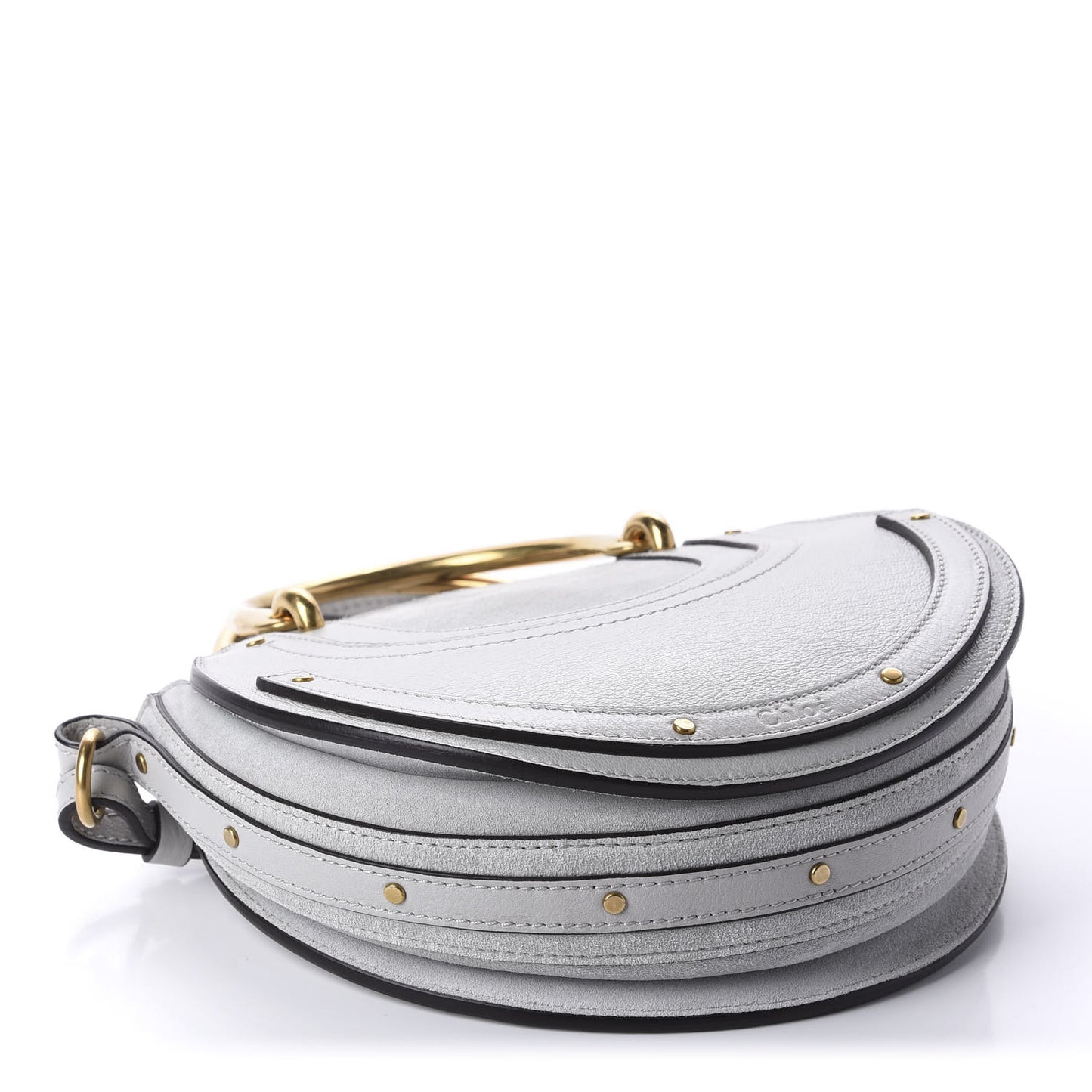 Calfskin Suede Small Pixie Bag Airy Grey