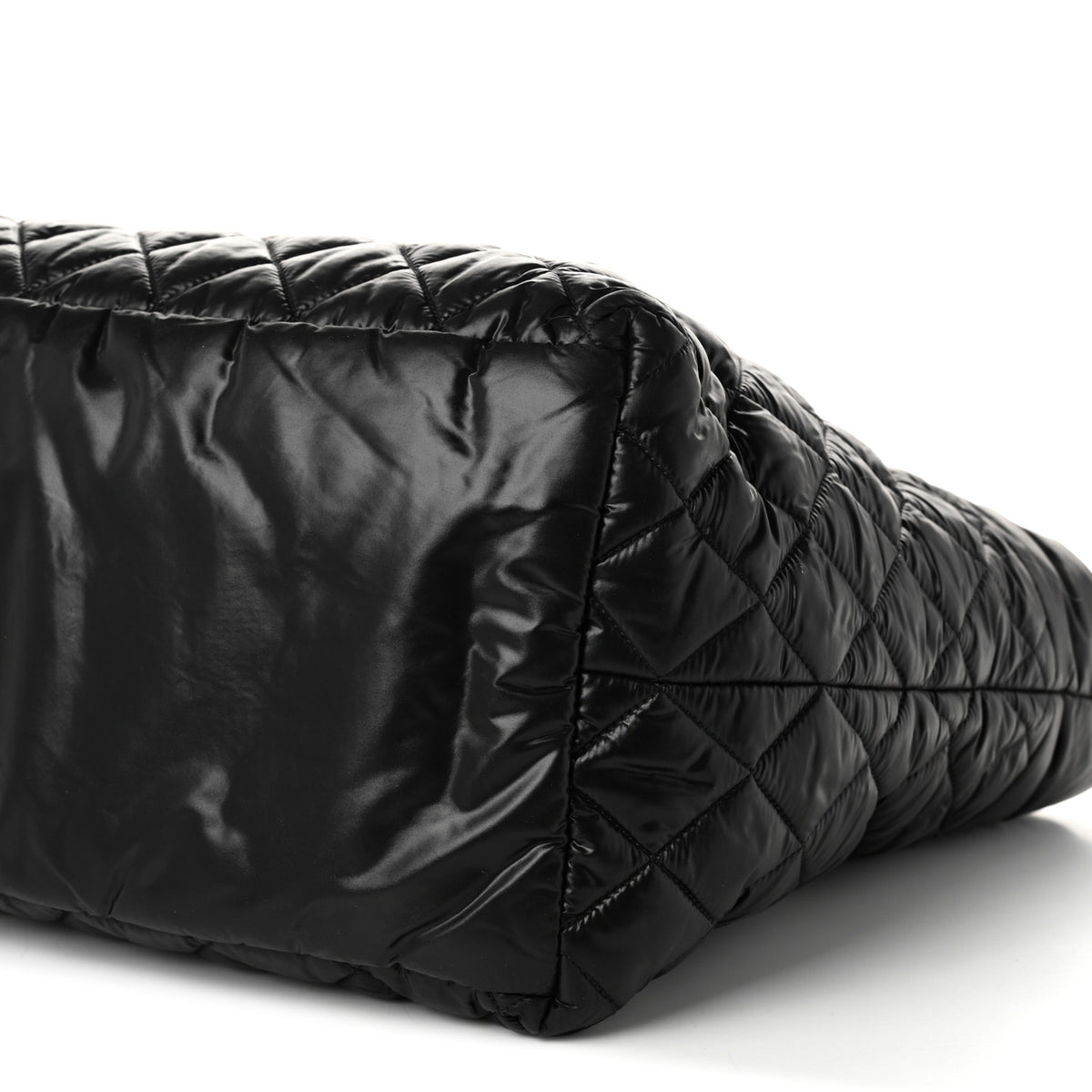 Nylon Quilted Large Coco Cocoon Tote Black