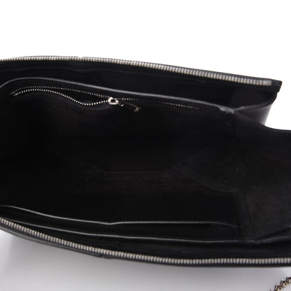 Celine Smooth Calfskin Tri-Fold Clutch on Chain Black 5 of 9