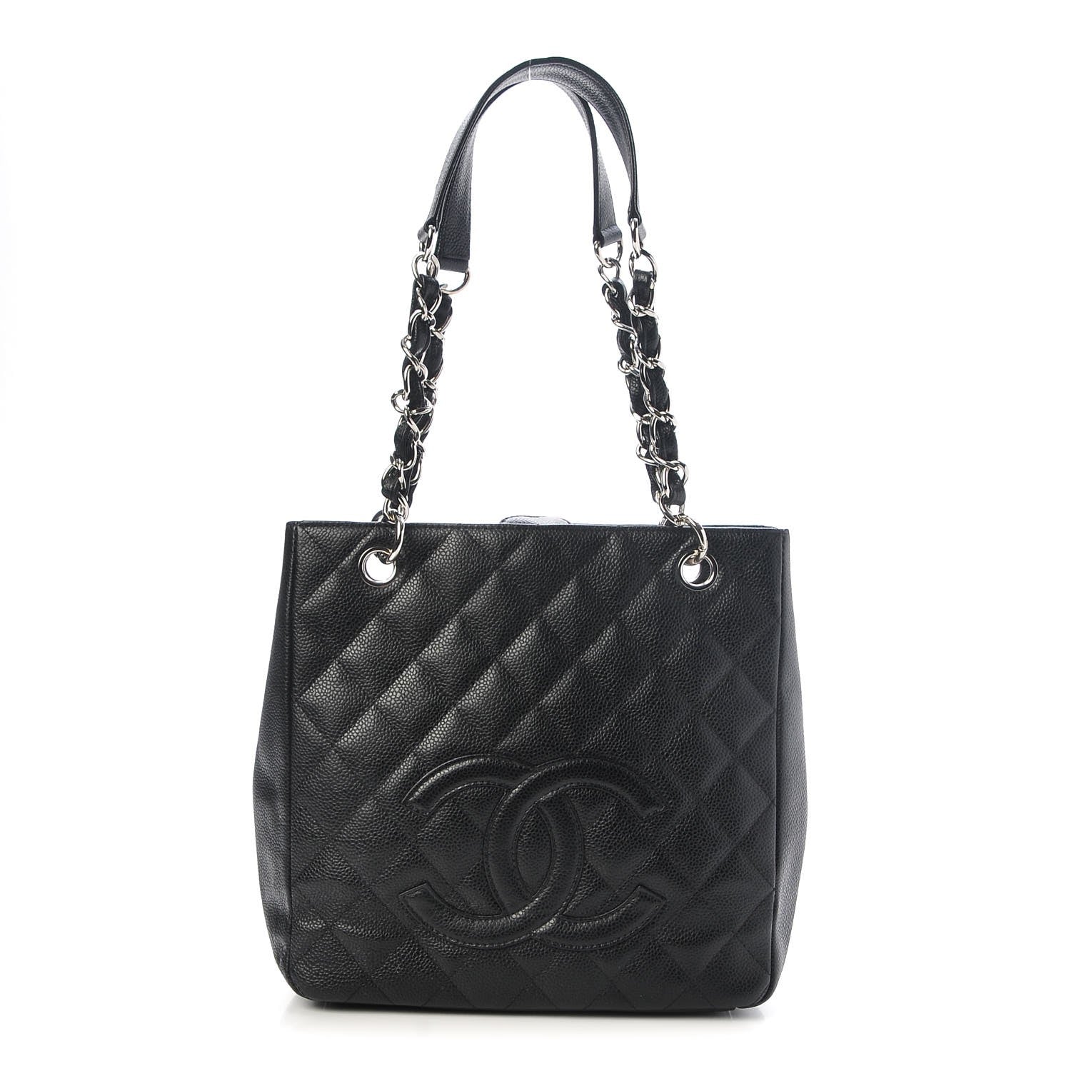 Chanel Caviar Quilted Petit Shopping Tote PST Black 1 of 7