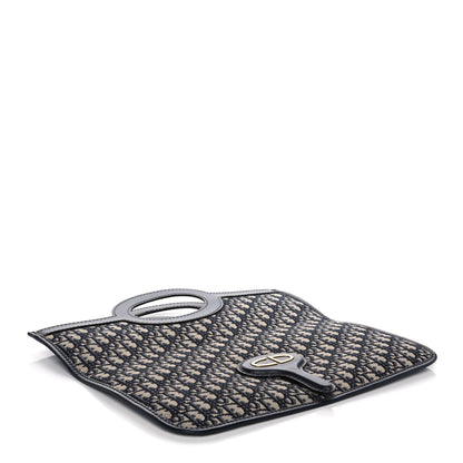 Christian Dior Oblique Fold Over Clutch Blue 6 of 14