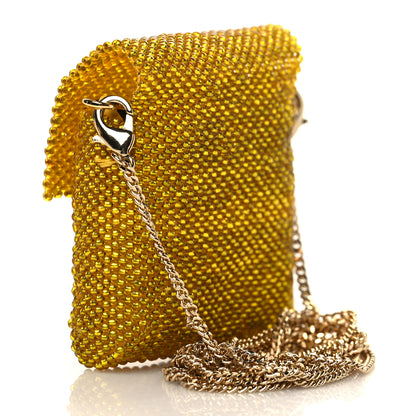 Fendi Glass Vitello King Beaded Mini Pico Baguette Charm Semolino 2 of 6