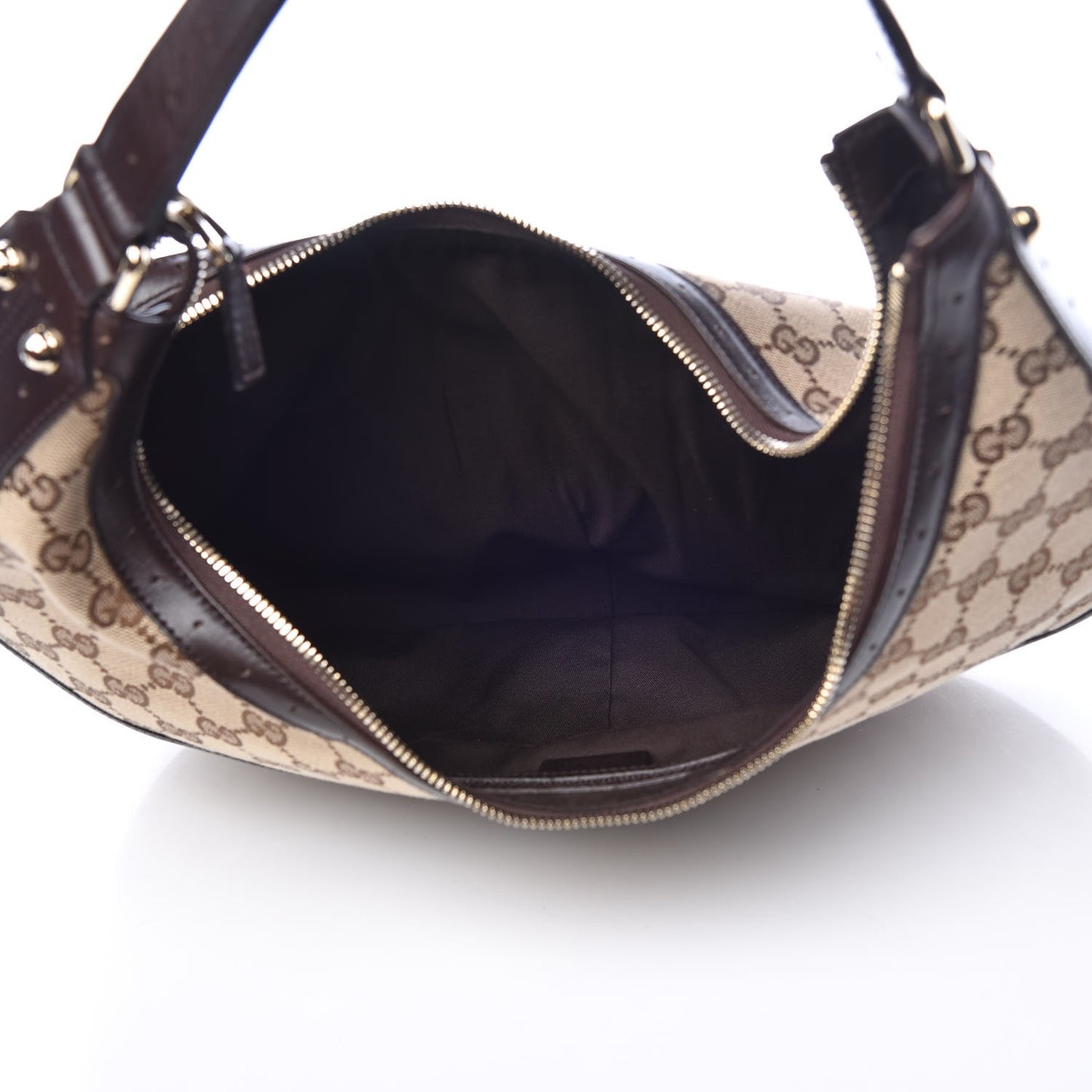 Monogram Web GG Reins Hobo Brown