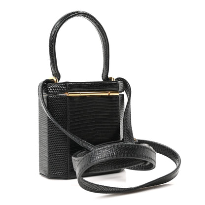 Celine Lizard  Triomphe Mini Vanity Case Black 3 of 8