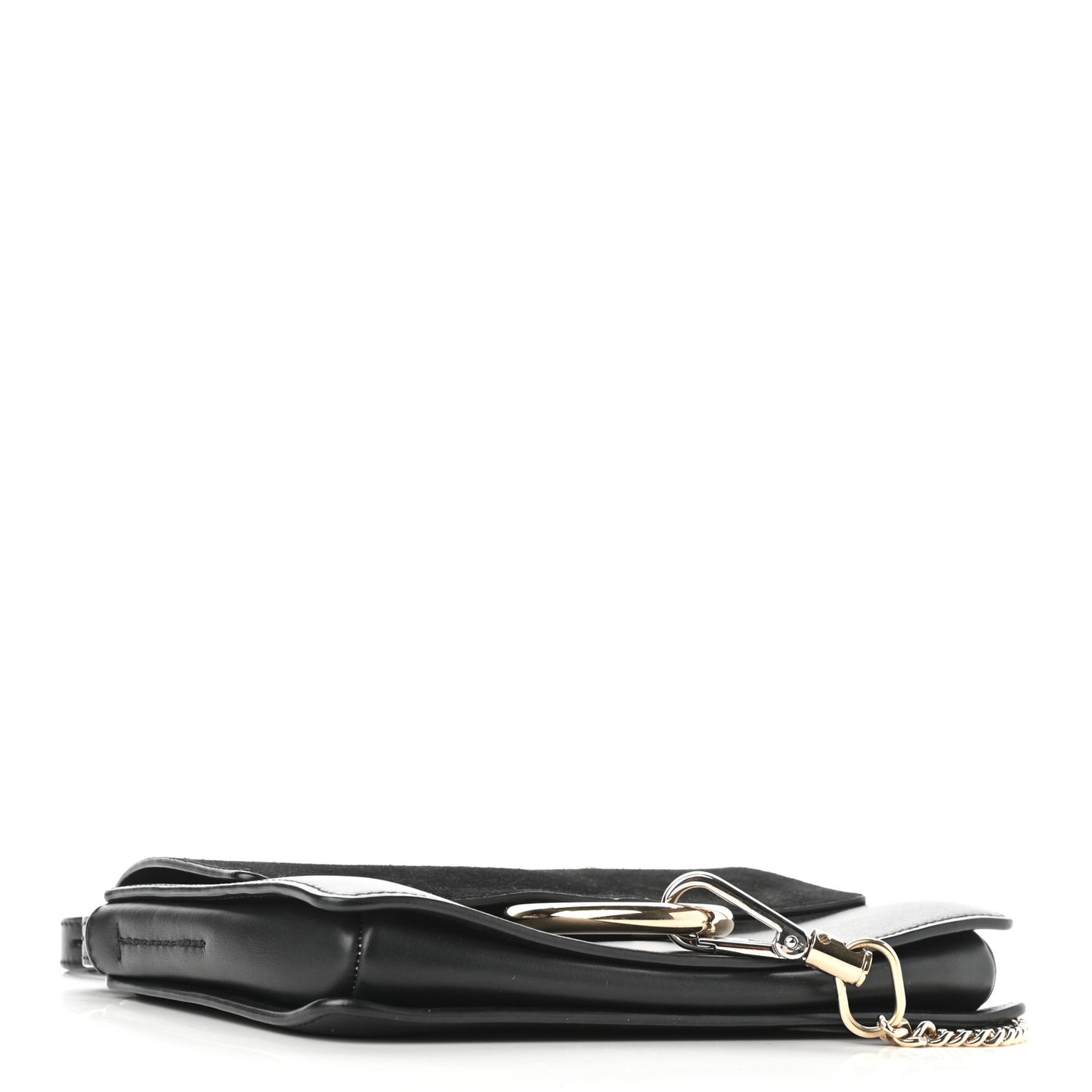 Suede Calfskin Small Faye Shoulder Bag Black