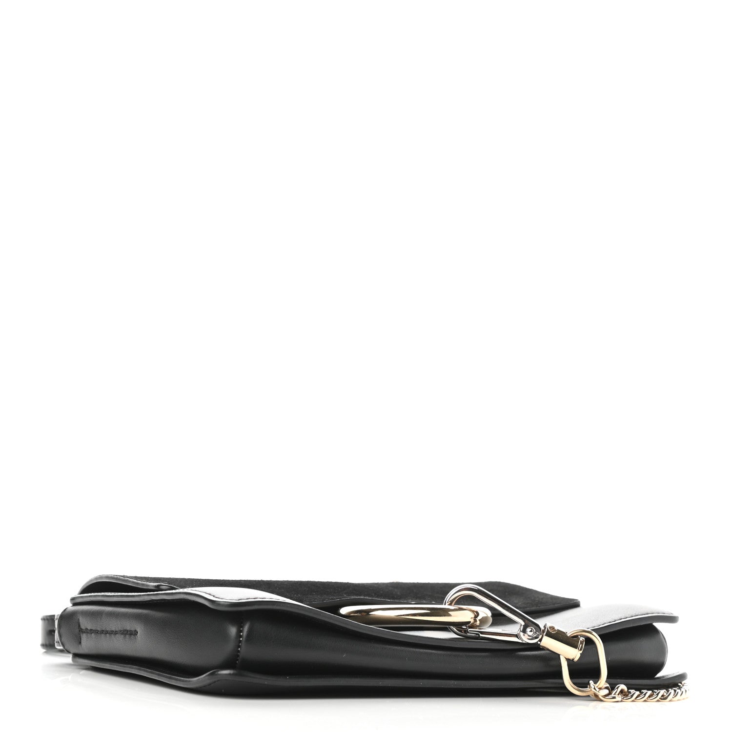 Chloe Suede Calfskin Small Faye Shoulder Bag Black 4 of 9