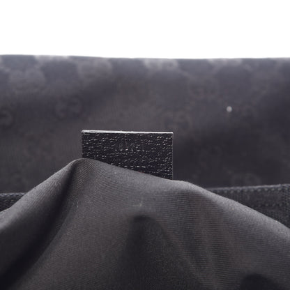 Gucci Monogram Web Medium Flat Messenger Bag Black 7 of 9