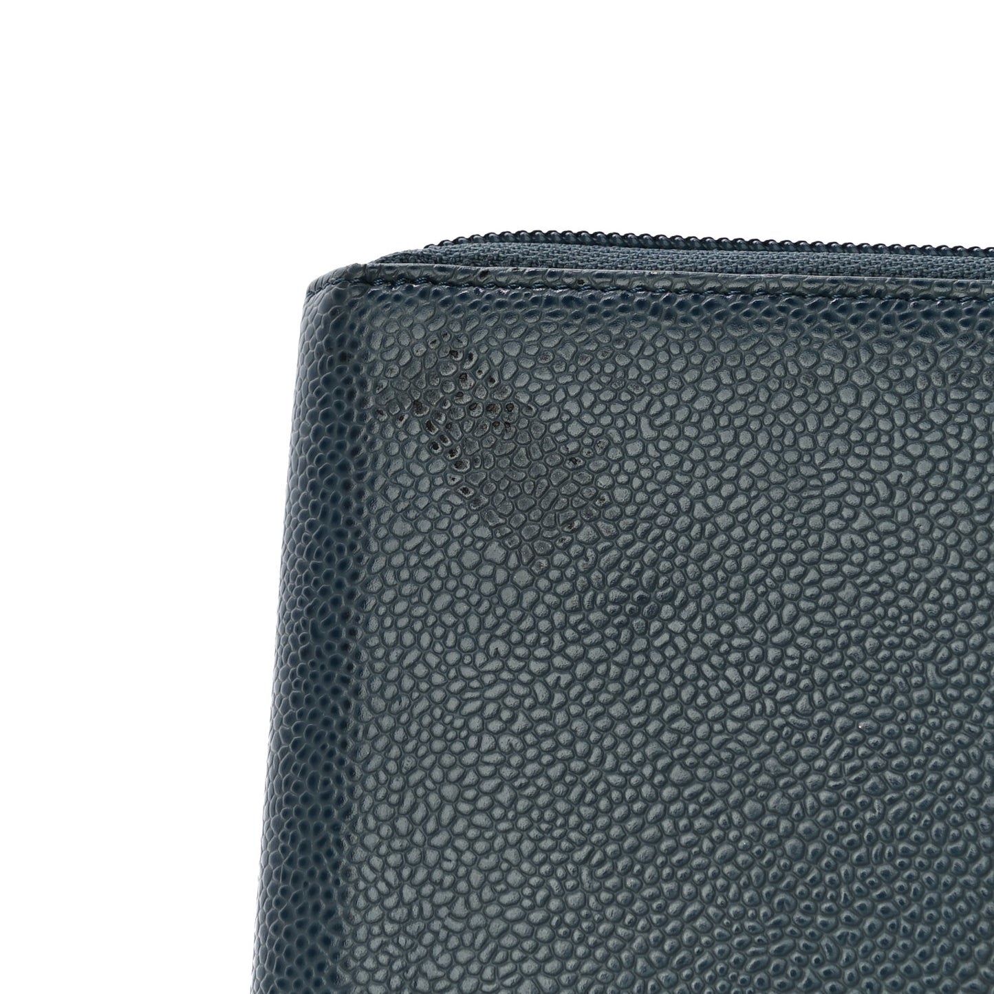 Caviar Large CC Timeless Zip Around Wallet Blue
