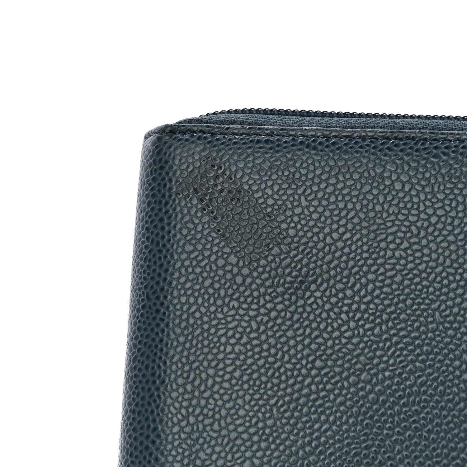 Chanel Caviar Large CC Timeless Zip Around Wallet Blue 12 of 13