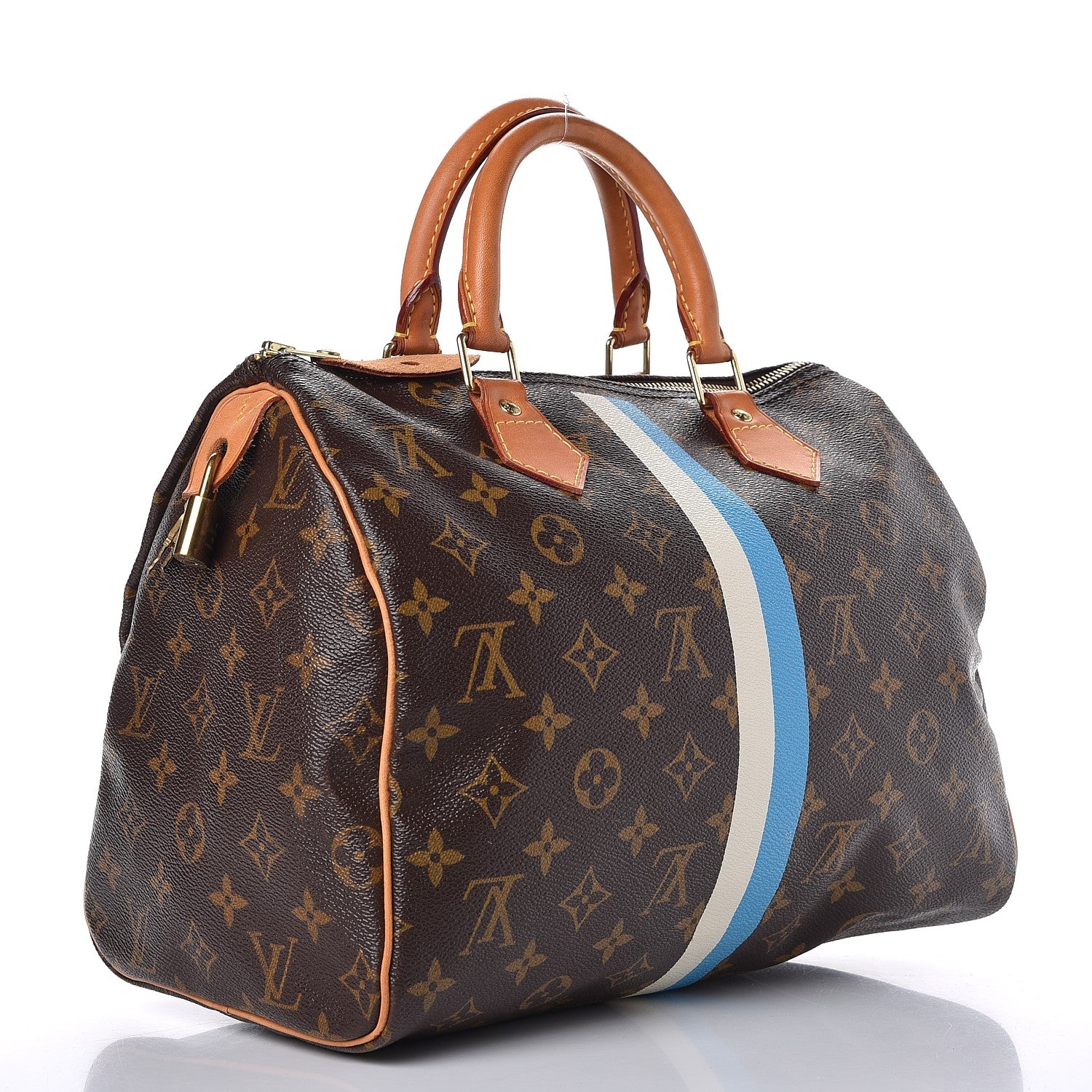 Louis Vuitton Monogram My LV Heritage Speedy 30 White Blue Clair 3 of 9